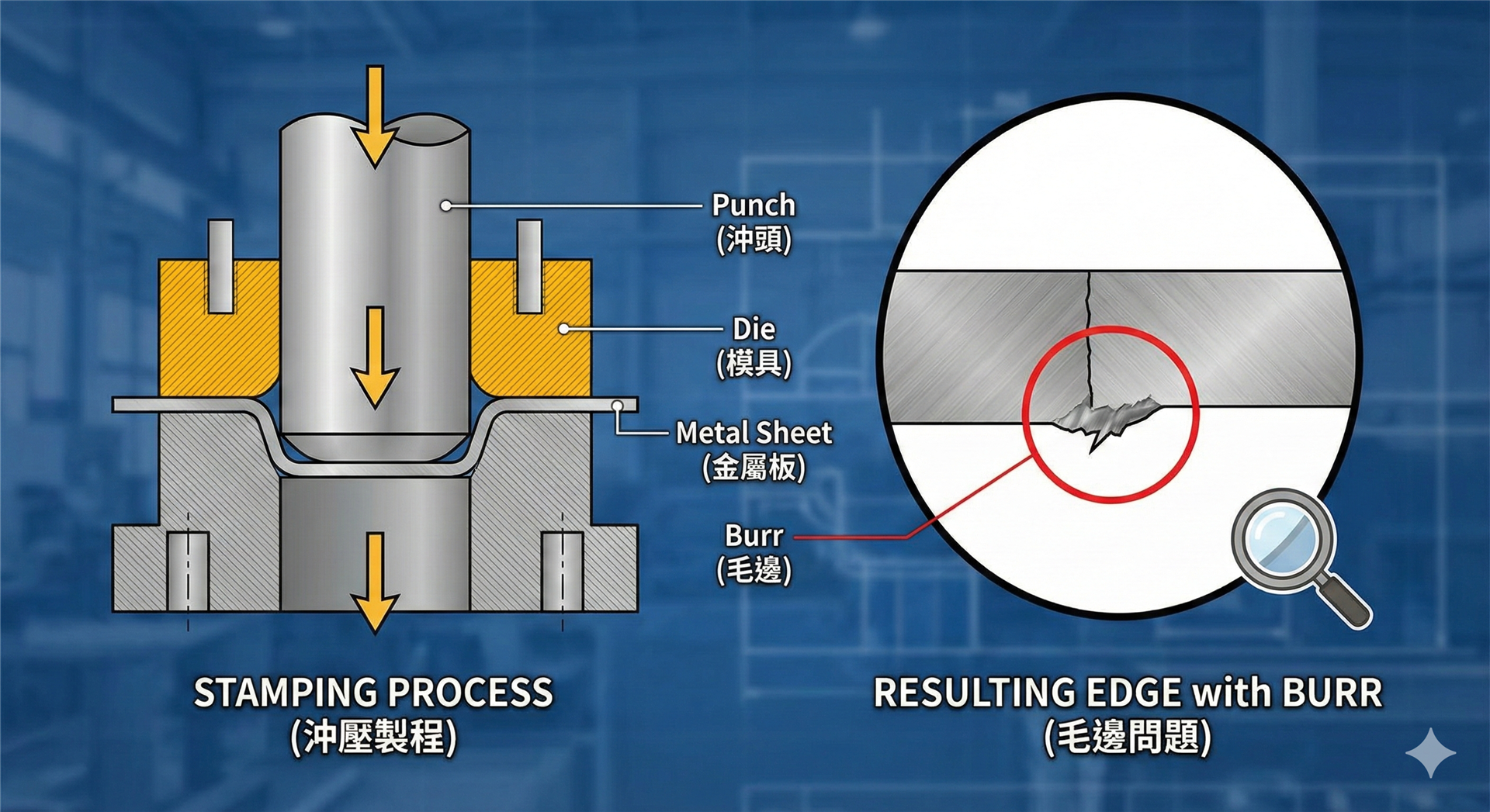 沖壓毛編問題說明